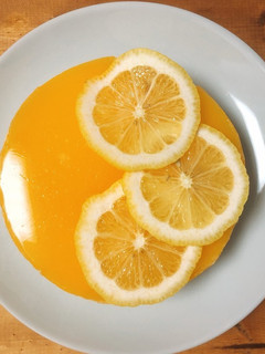 A picture of No Bake Orange-Gelatin Layered Cheesecake.
