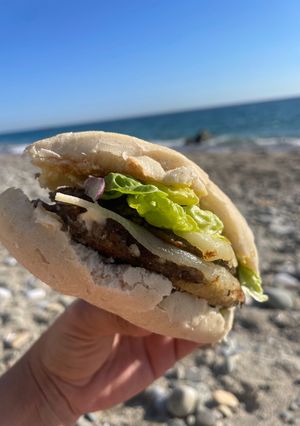 Una foto de Hamburguesa de setas