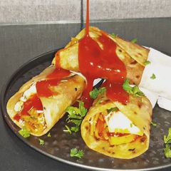 A picture of Veg kathi roll.