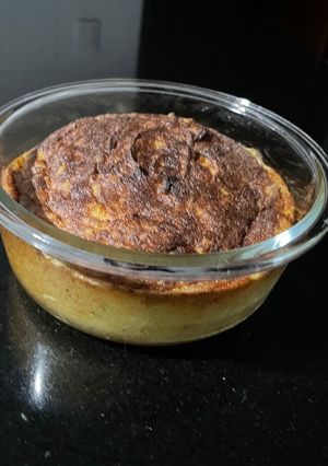 Una foto de Soufflé de calabaza y cebolla