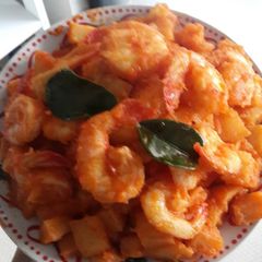 🇮🇩 Sambal Balado Potato Prawn 🦐 (in Chilli sauce) A picture of 🇮🇩 Sambal Balado Potato Prawn 🦐 (in Chilli sauce).