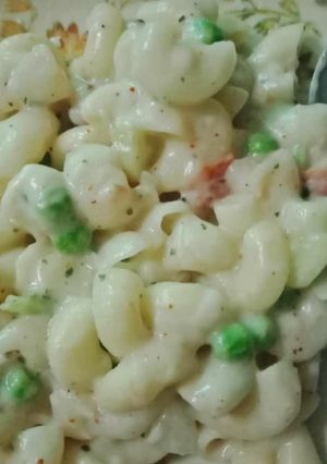A picture of White sauce macroni.