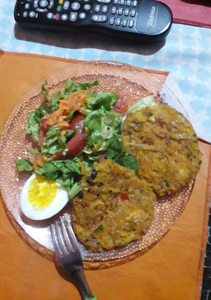 Una foto de Hamburguesas de calabaza, avena y verduras