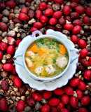 Bánh canh bí đỏ handmade- Bánh canh nấu tôm hẹ