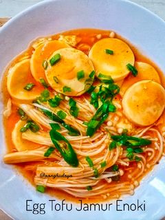 Foto resep Egg Tofu Jamur Enoki