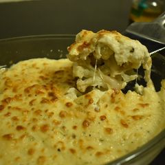 Cheesy cauliflower A picture of Cheesy cauliflower.