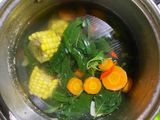 Sayur bayam bening Jagung manis
