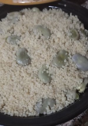 Une photo de Couscous de blé complet aux fèves