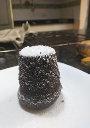 Una foto de Volcán de chocolate