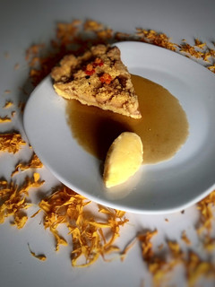 Una foto de Tarta de manzana alegre
