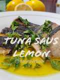 Tuna Saus Lemon (Pan Seared Tuna with Buttered Lemon Sauce)