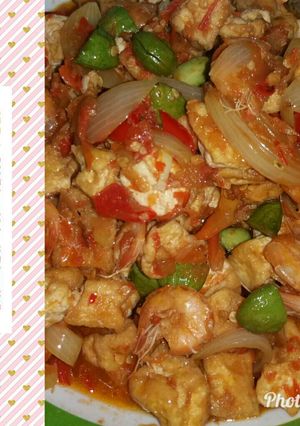 Foto resep Udang Tahu Bumbu sambel Pete