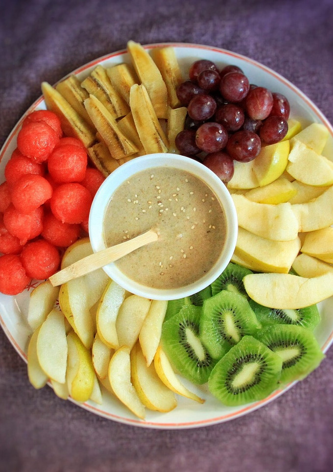Una foto de Frutas con Tahini Dulce Casero