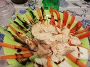 Una foto di finocchio salmone