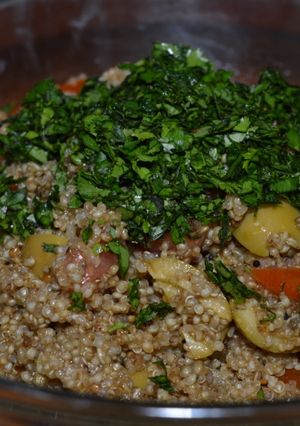 Una foto de Ensalada de Amaranto y cilantro