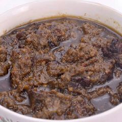 A picture of Ofada Rice sauce.