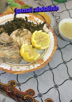 صورة لوصفة ملوخية بالدجاج