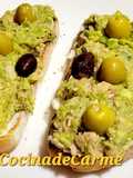 Cheese Montaditos with Avocado and Tuna Spread