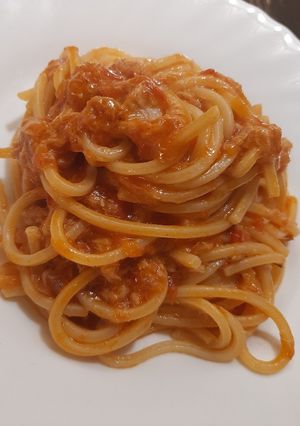 O poză a rețetei Spaghette cu ton.
