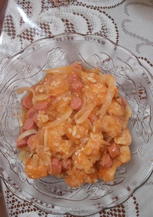 Foto resep Udang tepung sosis saus asam manis
