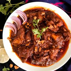 Laal Maas (Mutton Curry - Rajasthani Style) A picture of Laal Maas (Mutton Curry - Rajasthani Style).
