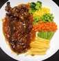 Langkah Gampang Membikin Resep Beef steak with bbq sauce yang Bikin Ngiler Anti Ribet, Uenak Banget