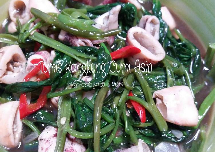 Tumis Kangkung Cumi Asin