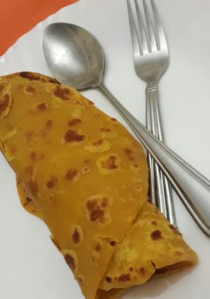A picture of Pumpkin chapatis...