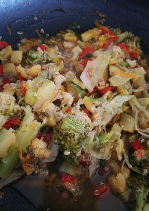 Una foto de Guiso de verduras con quinua
