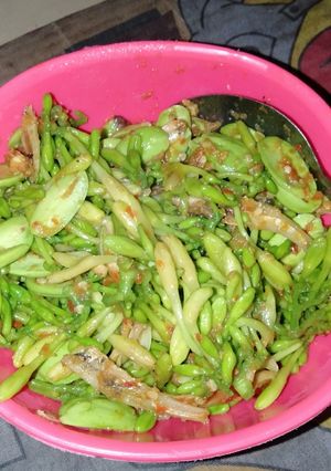 Foto resep Tumis kembang pepaya.petai dan teri enk bgt