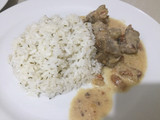 Carne de lomo biche a la boloñesa con tocineta