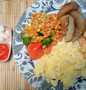 Langkah Mudah untuk Membuat Simple Breakfast (scramble egg, potato wedges, udang, sayuran) Anti Gagal