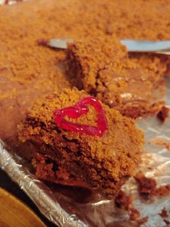 A picture of Peanut Butter Cookie Crumble Brownies.