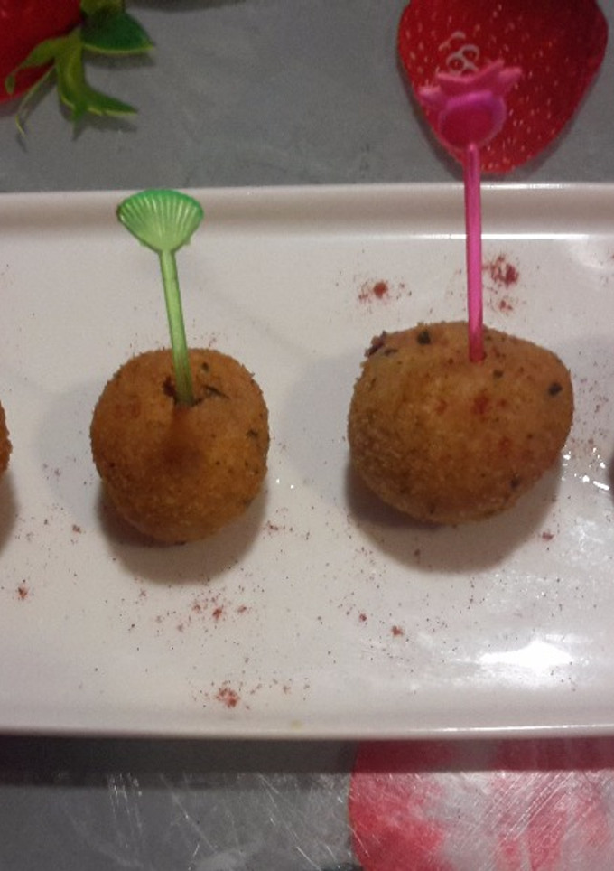 Una foto de Croquetas de pulpo a la gallega
