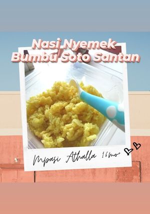 Foto resep MPASI 12m+ : Solusi Anak Mogok Lauk, Nasi "Nyemek" Bumbu Soto Santan