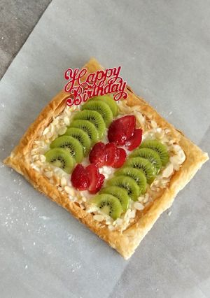 Foto resep Birthday Fruit Puff Pastry