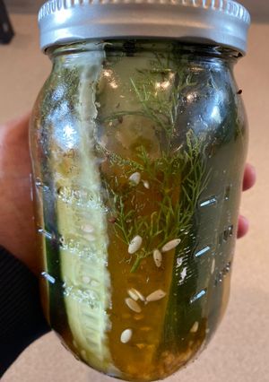 A picture of Dilly-Dilly Dill Pickles.