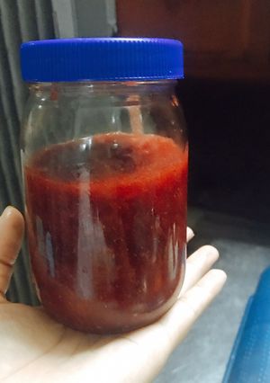 Hình của món Mứt dâu tây.