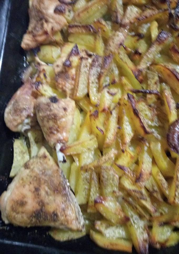 Картошечка с курочкой в духовке
