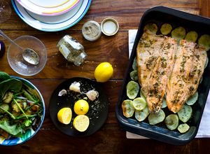 Foto principal de Trucha al horno con limón y orégano