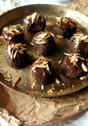 A picture of Dark Chocolate Truffle Sandesh.