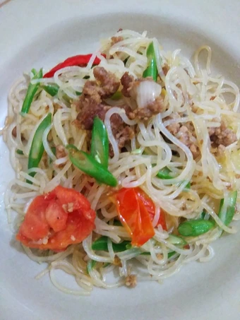 Langkah Gampang Membuat Resep  Oseng buncis+bihun+daging cincang 🍜 yang Lezat, Lezat Sekali