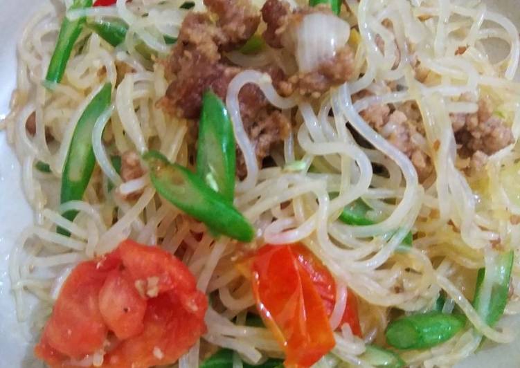 Resep Oseng buncis+bihun+daging cincang 🍜 yang Menggugah Selera