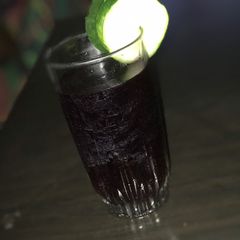 A picture of Zobo with cucumber drink.