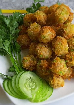 Hình của món Nấm Rơm Chiên Xù.