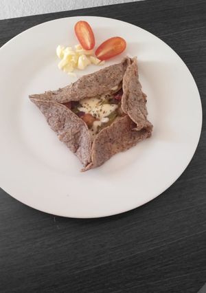 Una foto de Galette caprese