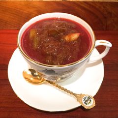 A picture of Stewed rhubarb.