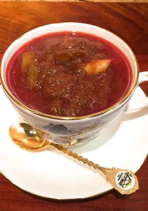 A picture of Stewed rhubarb.