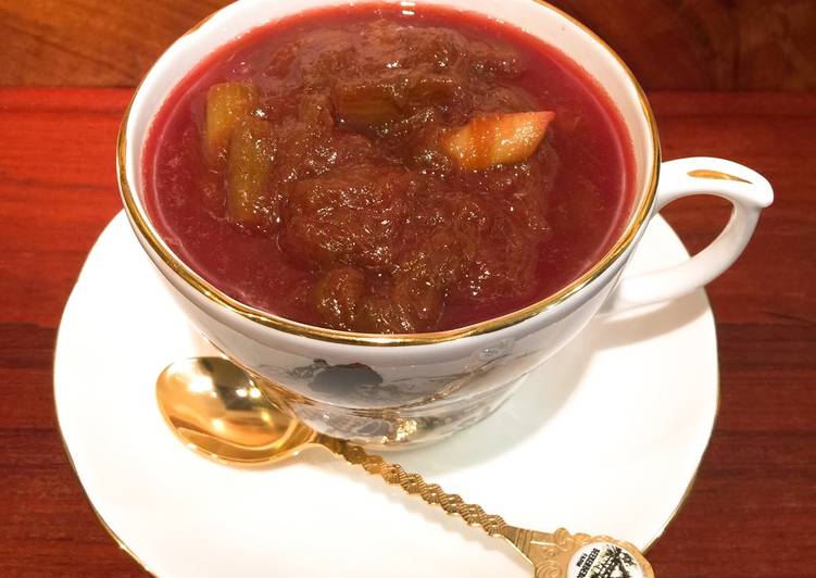 Recipe of Homemade Stewed rhubarb