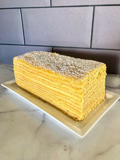 Una foto de Torta panqueque naranja sin gluten